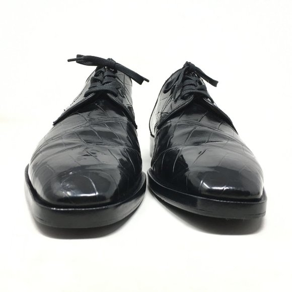 Zelli Oxfords Shoes Size 10.5 Black Full Crocodile main image 7